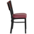 Flash Furniture XU-DG-6G5B-MAH-BURV-GG Slotted Mahogany Finish Plywood Back Burgundy Vinyl Upholstered Seat Hercules Series Restaurant Chair