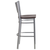 Flash Furniture XU-DG-60402-BAR-MAHW-GG Mahogany Finish Steel Seat With Slat Back Silver Powder Coated Frame Hercules Series Restaurant Bar Stool