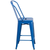 Flash Furniture CH-31320-24GB-BL-GG Blue Galvanized Steel Counter Height Bar Stool