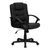 Flash Furniture GO-937M-BK-LEA-GG Black Bonded Leather Nylon Arms Mid Back Design Swivel Task/Office Chair