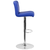 Flash Furniture DS-8101B-BL-GG Blue Vinyl with Contemporary Style Chrome Base Swivel Bar Stool