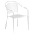 Flash Furniture CO-3-WH-GG White Steel with Arms Curved Round Back and Seat Patio Stacking Armchair