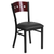 Flash Furniture XU-DG-6Y1B-MAH-BLKV-GG Mahogany Finish Plywood Back Black Vinyl Upholstered Seat Hercules Series Restaurant Chair