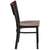 Flash Furniture XU-DG-6G5B-MAH-MTL-GG Slotted Mahogany Finish Plywood Back .62" Thick Mahogany Finish Plywood Seat Hercules Series Restaurant Chair