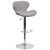 Flash Furniture CH-321-GYFAB-GG Gray Fabric with Contemporary Style Chrome Base Swivel Bar Stool