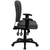 Flash Furniture GO-930F-GY-ARMS-GG Gray Fabric Padded Arms Mid Back Design Ergonomic Swivel Task Chair