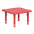Flash Furniture YU-YCX-002-2-SQR-TBL-RED-GG Red Square Plastic Top Safety Rounded Corners Preschool Activity Table
