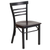 Flash Furniture XU-DG6Q6B1LAD-WALW-GG Ladder Back .62" Thick Plywood Seat Walnut Wood Finish Hercules Series Restaurant Chair