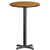 Flash Furniture XU-RD-24-NATTB-T2222B-GG Natural Laminate Round Top PVC T-Mold Edge Table