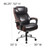 Flash Furniture GO-2223-BN-GG Brown Bonded Leather Padded Arms High Back Design Hercules Series Big & Tall Executive Swivel Office Chair