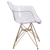 Flash Furniture FH-132-CPC1-GG 24" W x 24" D x 31.75" H Transparent Crystal Contour Allure Series Arm Chair