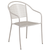 Flash Furniture CO-3-SIL-GG Light Gray Steel with Arms Curved Round Back and Seat Patio Stacking Armchair