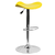 Flash Furniture CH-TC3-1002-YEL-GG Yellow Vinyl with Contemporary Style Chrome Base Backless Swivel Bar Stool