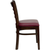 Flash Furniture XU-DGW0005LAD-WAL-BURV-GG Wood Ladder Back Burgundy Vinyl Upholstered Seat Hercules Series Restaurant Chair