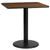 Flash Furniture XU-WALTB-3030-TR18-GG 30" W Square Walnut Laminated Dining Height Table with Round Pedestal Base