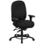 Flash Furniture LQ-1-BK-GG 350 Lb. Black Fabric Padded Arms Hercules Series 24/7 Big & Tall Swivel Office Chair