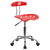 Flash Furniture LF-214-CHERRYTOMATO-GG 250 Lb. Cherry Tomato  Armless Vibrant Swivel Task Chair