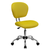 Flash Furniture H-2376-F-YEL-GG 250 Lb. Yellow Fabric Armless Swivel Task Chair