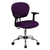 Flash Furniture H-2376-F-PUR-ARMS-GG 250 Lb. Purple Fabric Nylon Arms Swivel Task Chair