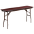 Flash Furniture YT-1860-MEL-WAL-GG 60" W x 18" D x 30" H Melamine Laminate Mahogany Top Rectangular Folding Table