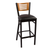 JMC Furniture JONES RIVER SERIES BARSTOOL VINYL Black Powder Coat Finish Vinyl Seat Metal Frame Slotted Back Jones River Series