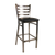 JMC Furniture WHITE HORSE BARSTOOL VINYL Black Powder Coat Finish Vinyl Seat Metal Frame with Ladder Back White Horse Barstool