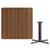 Flash Furniture XU-WALTB-4242-T3333-GG Walnut Laminate Finish Cast Iron Column With Cross Base Square Dining Height Table