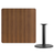 Flash Furniture XU-WALTB-4242-TR24-GG Walnut Laminate Finish With Cast Iron Columns With Black Powder Coated Finish Square Dining Height Table