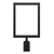 AARCO VSF118BK 8.625" x 11.125" Black Powder Coated Finish Vertical Form-A-Line™ Sign Frame