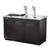 True TDD-2CT-HC (2) 0.5 Keg Stainless Steel Black Exterior with Single Faucet Club Top Draft Beer Cooler - 115 Volts