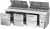 Victory VPPD93HC-6 93.13" W 3 Drawers Pizza Prep Table - 115 Volts