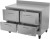 Victory VWFD48HC-4 11.04 Cu. Ft. Two Section Stainless Steel Worktop Freezer Counter - 115 Volts 1-Ph