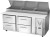 Victory VPPD93HC-2 93.13" W 4 Drawers Pizza Prep Table - 115 Volts