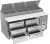 Victory VPPD93HC-3 93.13" W 6 Drawers Pizza Prep Table - 115 Volts