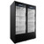 Omcan USA 41218 41.6 Cu. Ft. Black Reach In Elite Series Refrigerated Display - 115 Volts 1-Ph