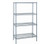 Quantum WR86-1472GY 72" W x 86" H x 12" D Gray Epoxy Antimicrobial Finish Wire Shelving Starter Kit