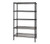 Quantum WR54-1872BK-5 72" W x 18" D x 54" H Black Epoxy Antimicrobial Finish Wire Shelving Starter Kit