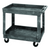 Quantum PC4026-33 550 Lb. Polymer Gray Two Shelves Utility Cart