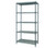 Quantum WR74-2448WPM-5 48" W x 24" D Green Epoxy Antimicrobial Coating 5 Shelves Stationary Wire Plastic Mat Shelving Unit