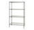 Quantum WR54-1272C 72" W x 12" D x 54" H Chrome Plated Finish Wire Shelving Starter Kit