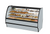 True TGM-DC-77-SC/SC-S-W 77.25" W Stainless Steel White Finish with Curved Glass Non-Refrigerated 3 Shelves Glass Merchandiser - 115 Volts