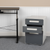 Flash Furniture HZ-AP535-02-DGY-WH-GG 16" W x 21" D x 24" H Gray 3-tiers Mobile Drawer Cabinet