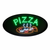 Alpine ALP497-07 Black Tempered Glass Wall Mount LED Pizza Sign