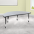 Flash Furniture XU-A60-HCIRC-GY-T-P-CAS-GG 30" W Grey Half Round Laminate Activity Table