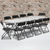 Flash Furniture RB-3096F-10-LEL3-BK-GG 96" W Plastic Laminated Top Bi-Fold Folding Table and Folding Chairs Set