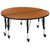 Flash Furniture XU-GRP-A48-HCIRC-OAK-T-P-CAS-GG 47.5" W Oak Round Laminate Activity Table