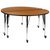 Flash Furniture XU-GRP-A60-HCIRC-OAK-T-A-CAS-GG 60" W Oak Round Laminate Activity Table