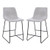 Flash Furniture 2-ET-ER18345-24-LG-GG 300 Lbs. Light Gray LeatherSoft Seat and Back Raegan Bar Stool