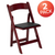 Flash Furniture 2-XF-2903-MAH-WOOD-GG 17.5" W Black Hercules Series Folding Chair