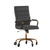 Flash Furniture GO-2286H-BK-GLD-RLB-GG 250 Lbs. Black Adjustable Height Whitney Executive Swivel Office Chair